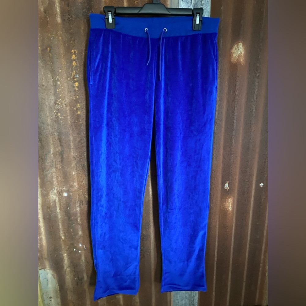 Vintage Y2K 2 piece Royal blue velvet/velour tracksuit - Picture 2 of 9